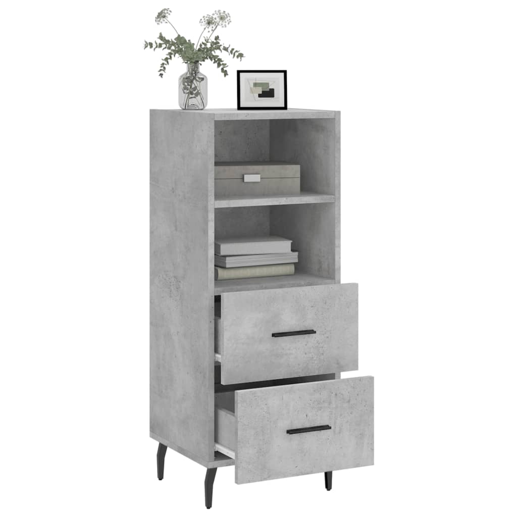 Sideboard Concrete Grey 34.5x34x90 cm Engineered Wood