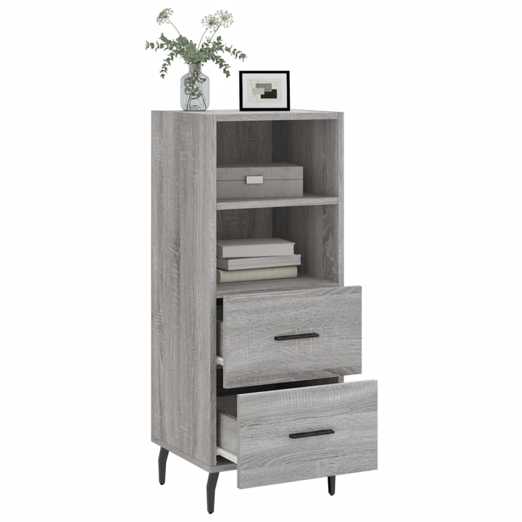 Sideboard Grey Sonoma 34.5x34x90 cm Engineered Wood