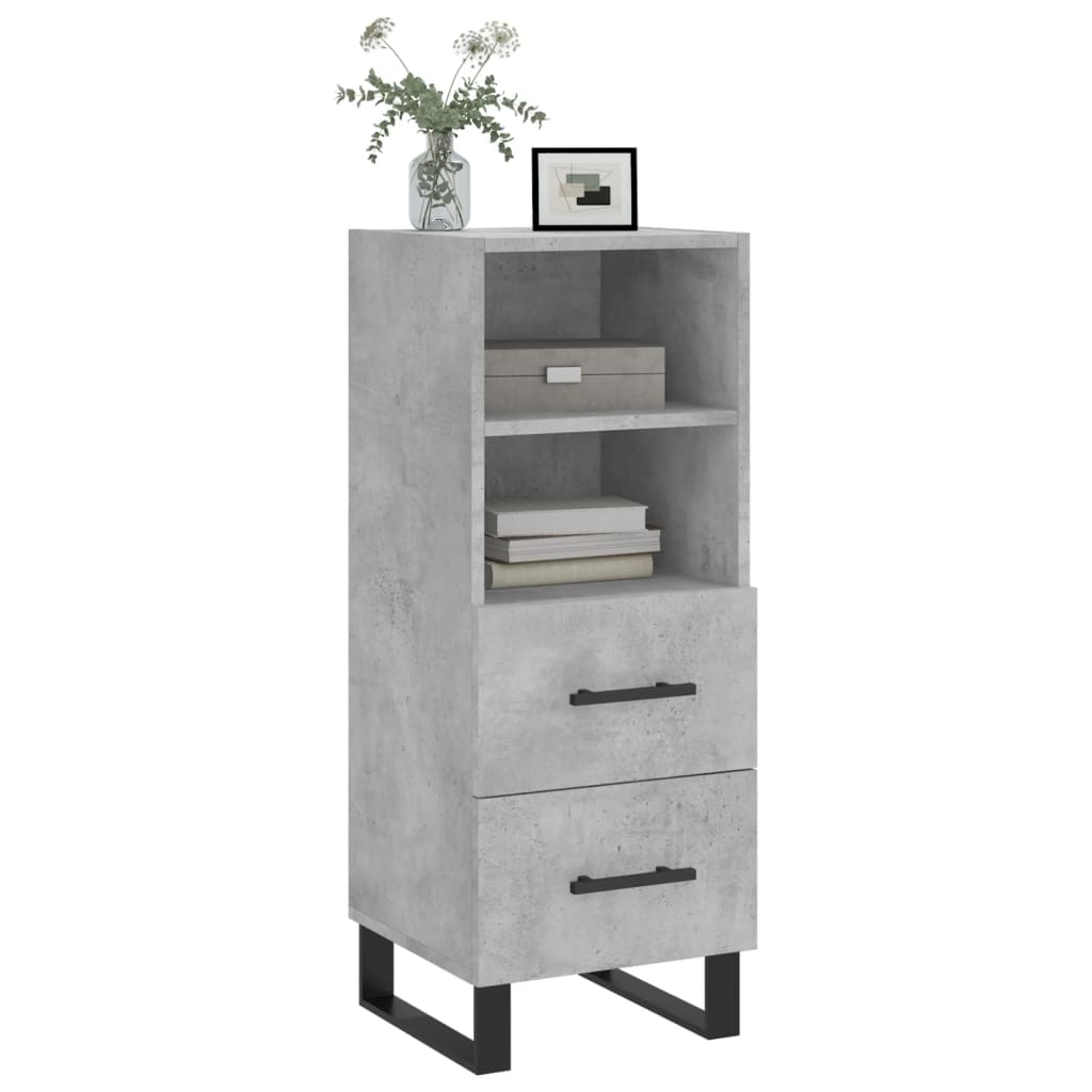 Sideboard Concrete Grey 34.5x34x90 cm Engineered Wood
