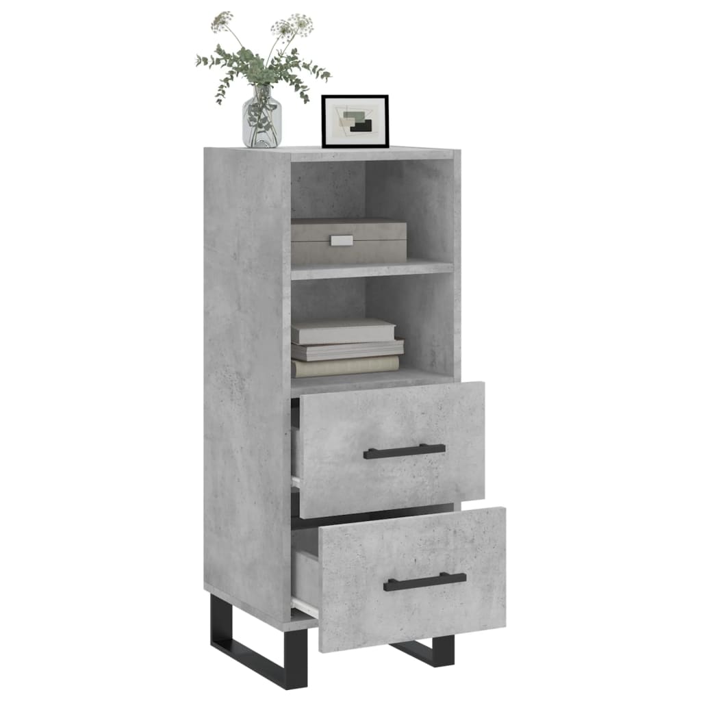 Sideboard Concrete Grey 34.5x34x90 cm Engineered Wood
