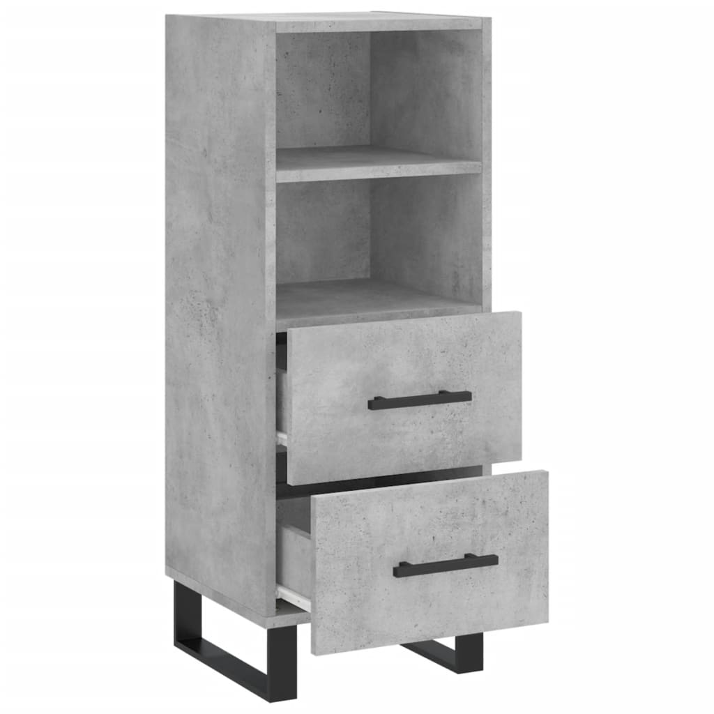 Sideboard Concrete Grey 34.5x34x90 cm Engineered Wood