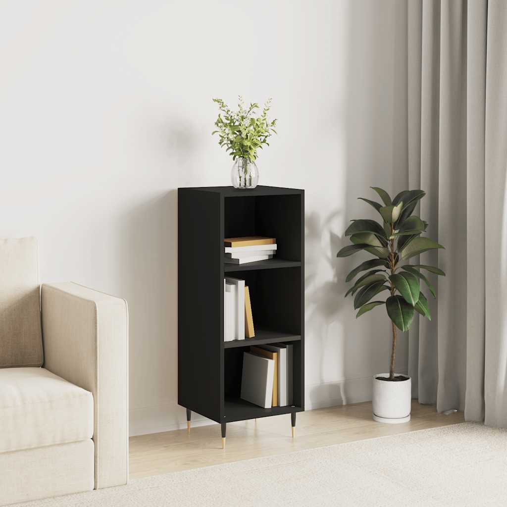 Sideboard Black 34.5x32.5x90 cm Engineered Wood