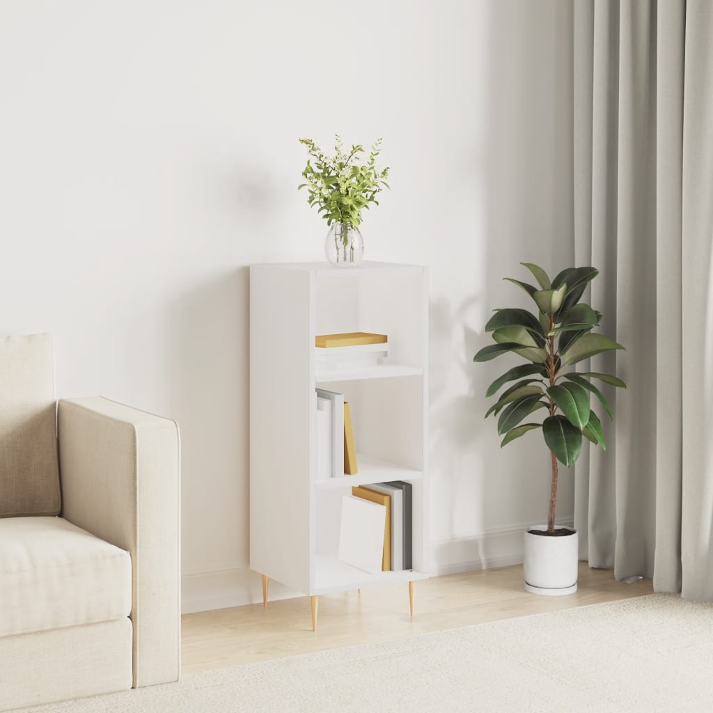 Sideboard White 34.5x32.5x90 cm Engineered Wood