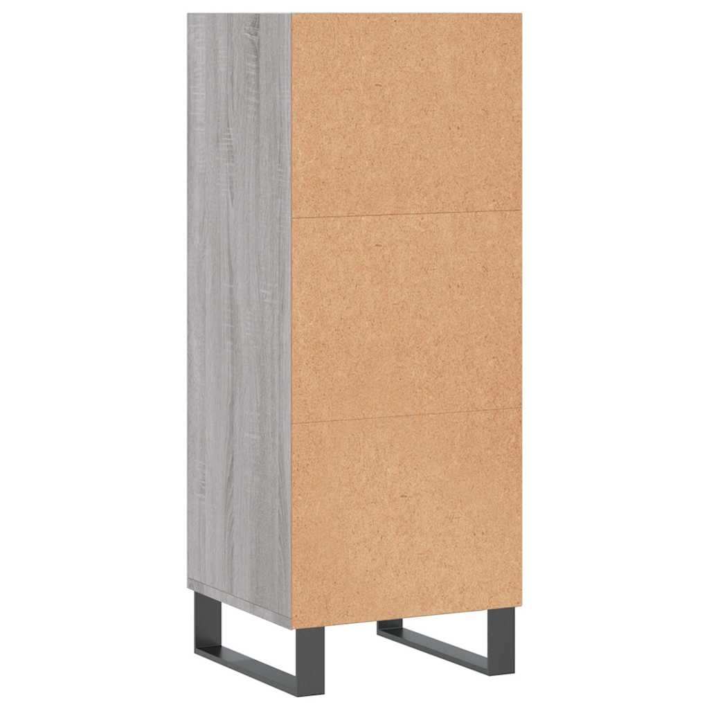 Sideboard Grey Sonoma 34.5x32.5x90 cm Engineered Wood