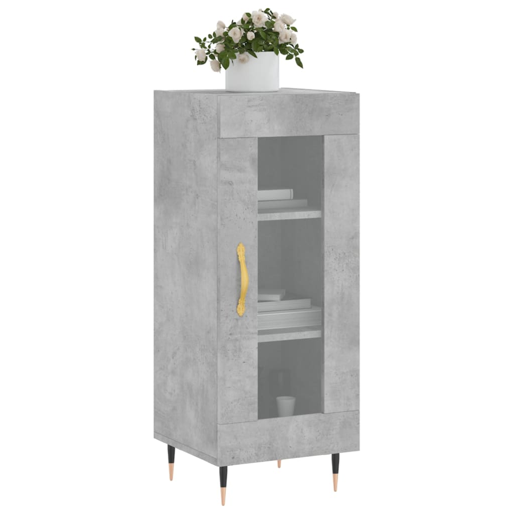 Sideboard Concrete Grey 34.5x34x90 cm Engineered Wood