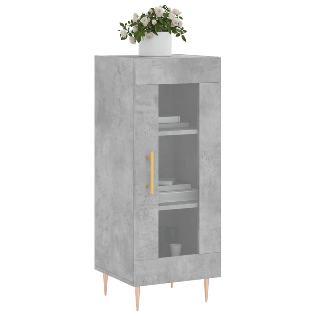 Sideboard Concrete Grey 34.5x34x90 cm Engineered Wood