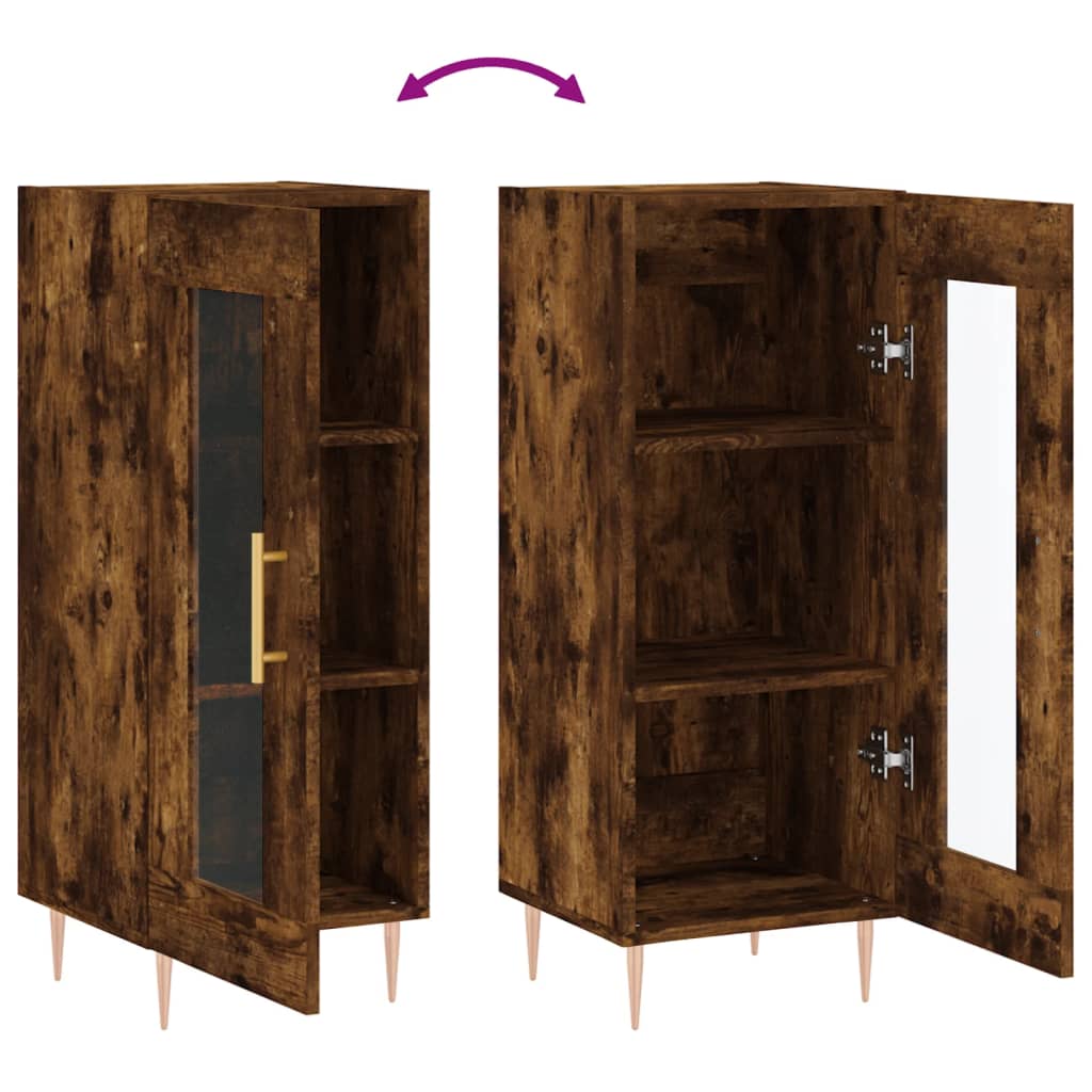 Sideboard Smoked Oak 34.5x34x90 cm Engineered Wood