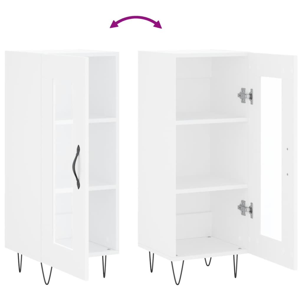 Sideboard White 34.5x34x90 cm Engineered Wood