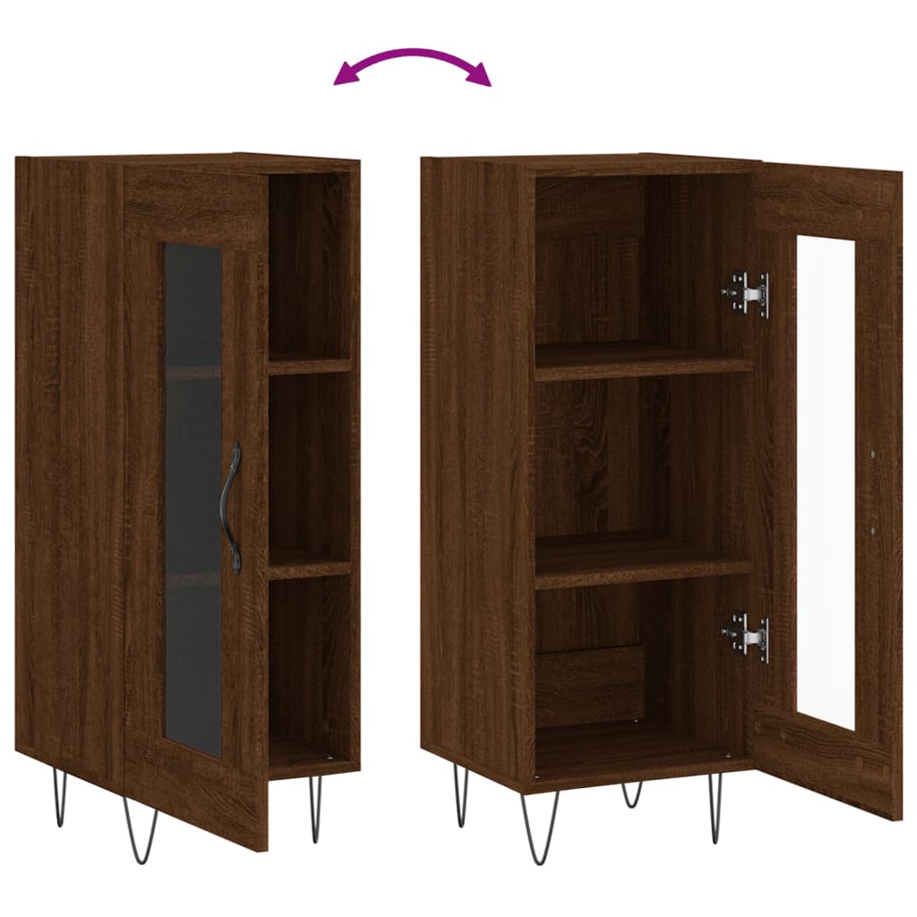 Sideboard Brown Oak 34.5x34x90 cm Engineered Wood