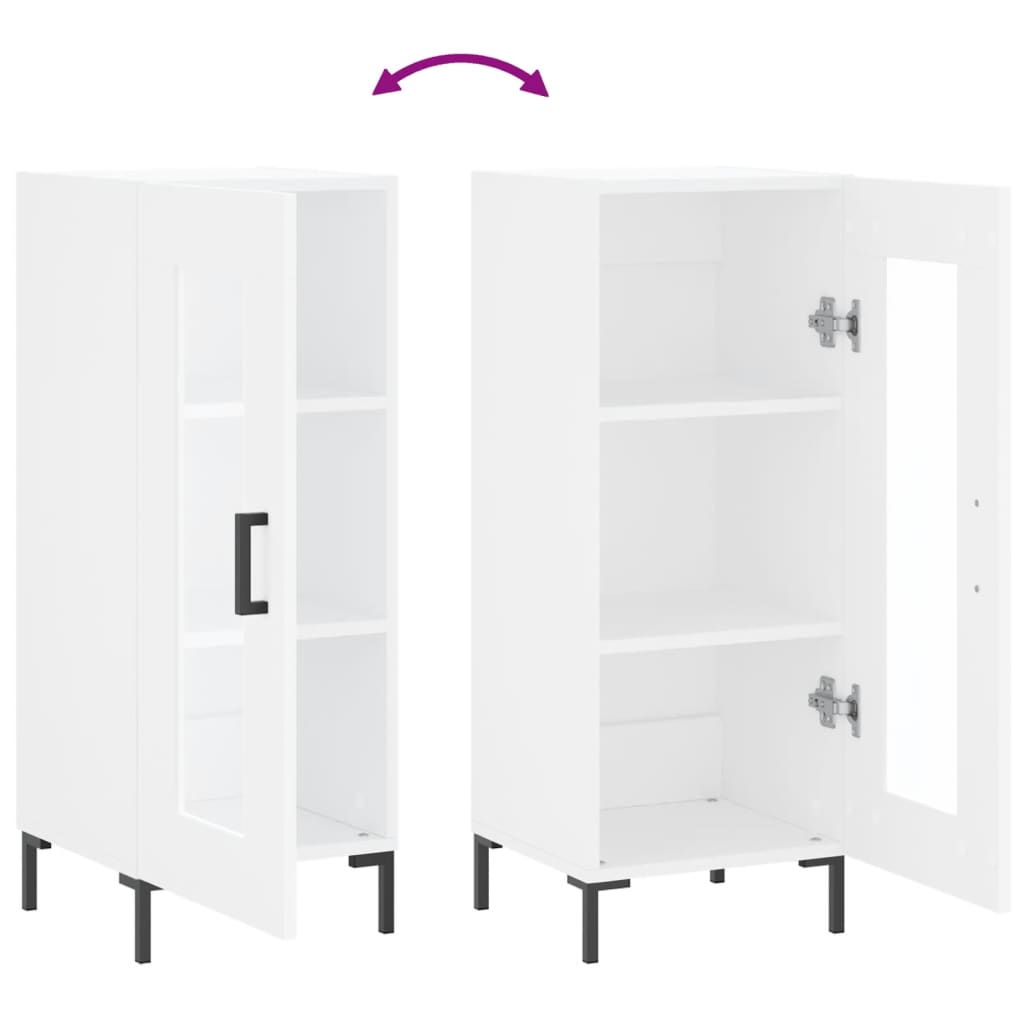 Sideboard White 34.5x34x90 cm Engineered Wood