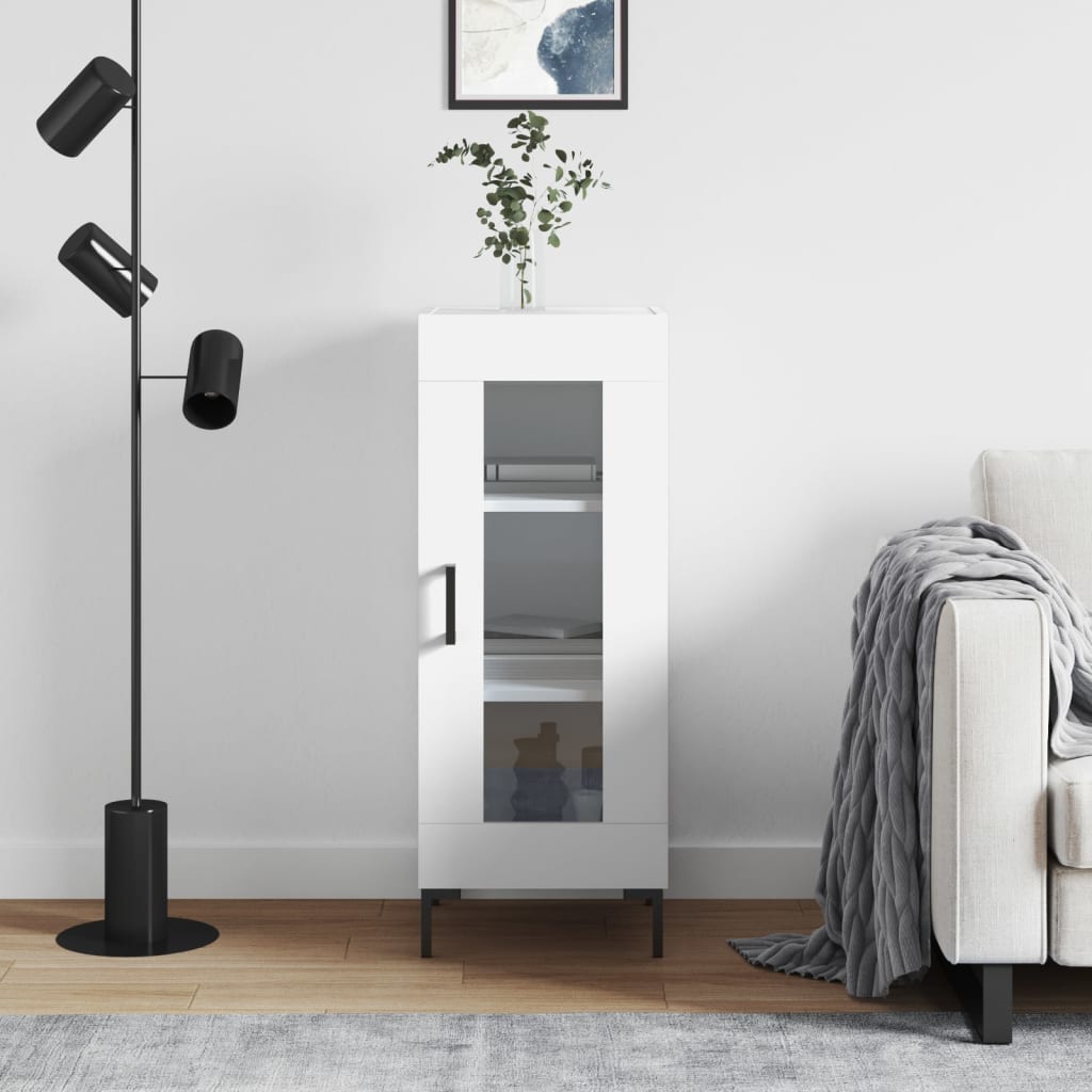 Sideboard White 34.5x34x90 cm Engineered Wood