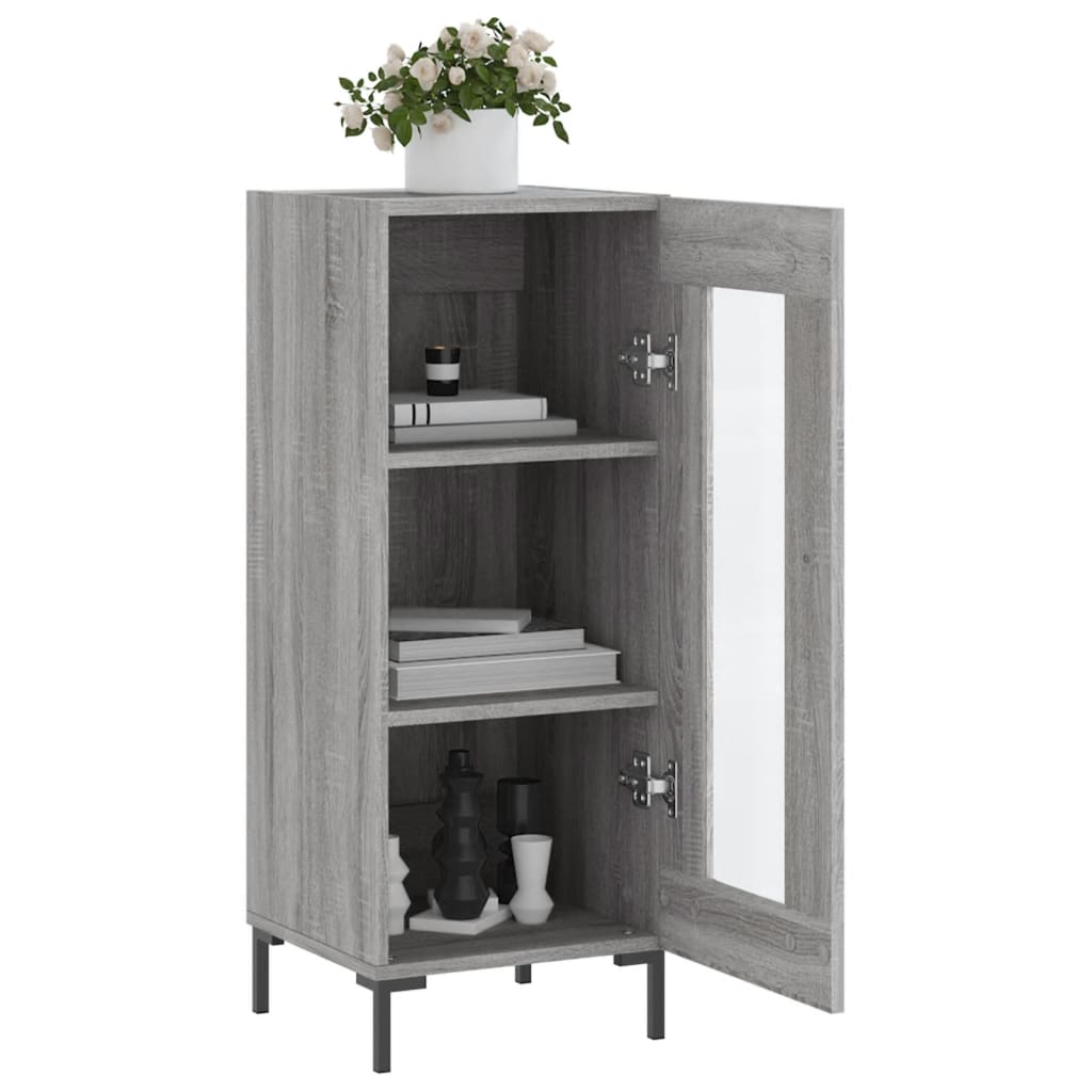 Sideboard Grey Sonoma 34.5x34x90 cm Engineered Wood
