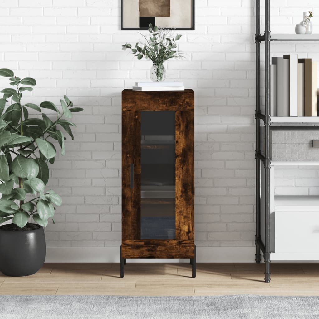 Sideboard Smoked Oak 34.5x34x90 cm Engineered Wood