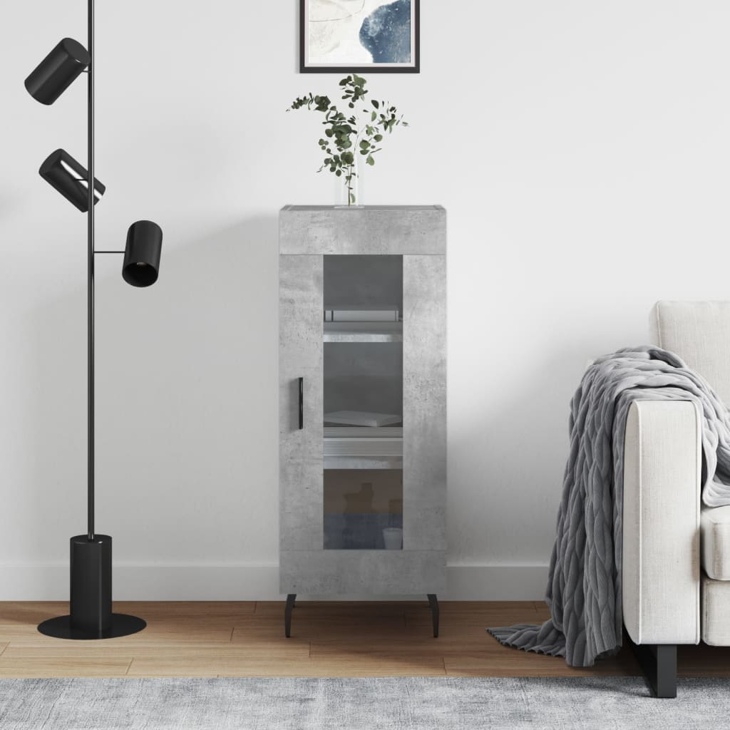 Sideboard Concrete Grey 34.5x34x90 cm Engineered Wood