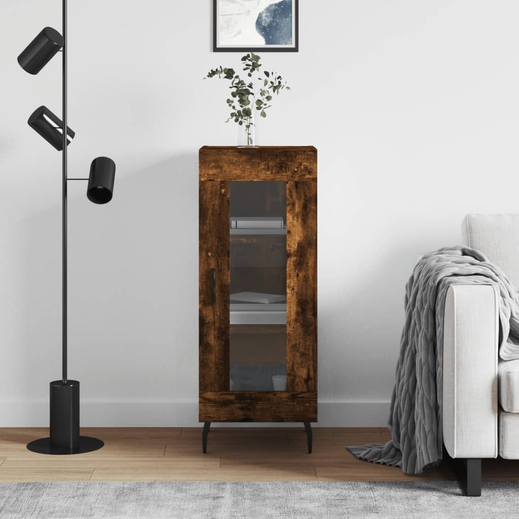 Sideboard Smoked Oak 34.5x34x90 cm Engineered Wood