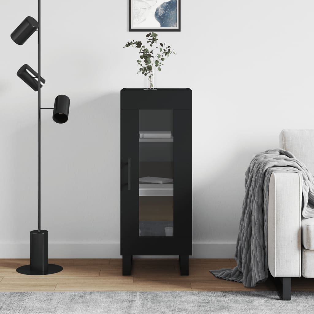 Sideboard Black 34.5x34x90 cm Engineered Wood