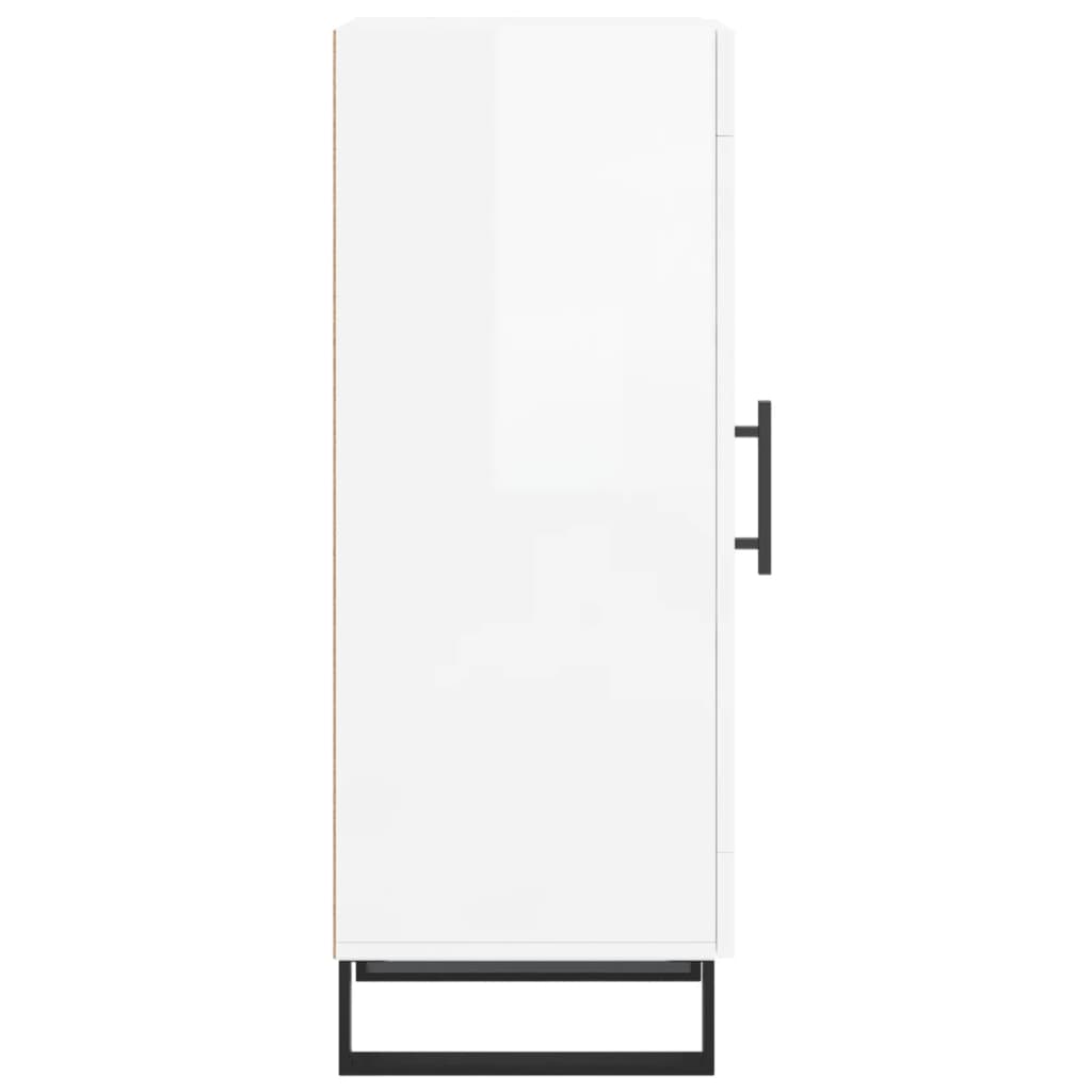 Sideboard High Gloss White 34.5x34x90 cm Engineered Wood