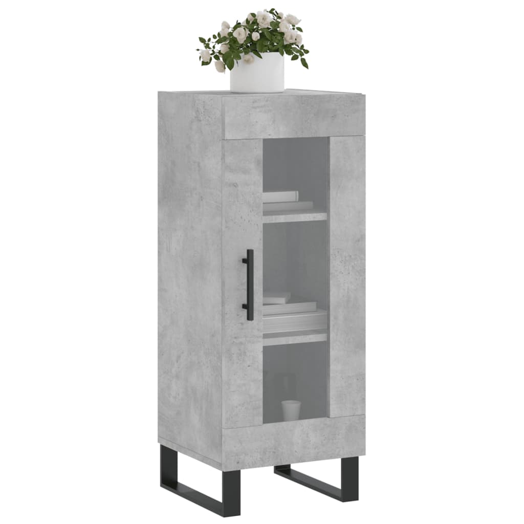 Sideboard Concrete Grey 34.5x34x90 cm Engineered Wood