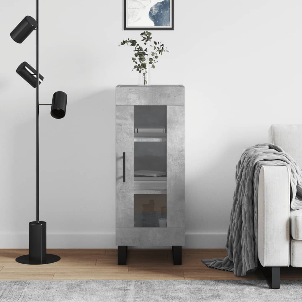 Sideboard Concrete Grey 34.5x34x90 cm Engineered Wood