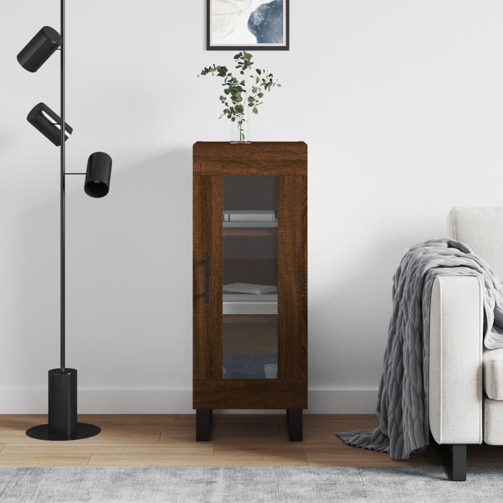 Sideboard Brown Oak 34.5x34x90 cm Engineered Wood