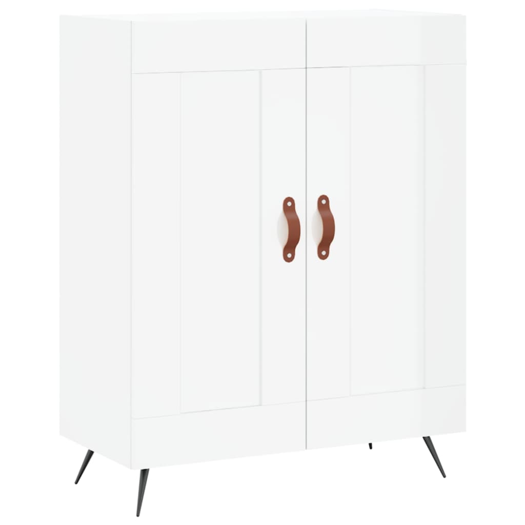 Sideboard High Gloss White 69.5x34x90 cm Engineered Wood