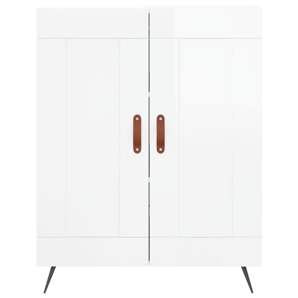 Sideboard High Gloss White 69.5x34x90 cm Engineered Wood