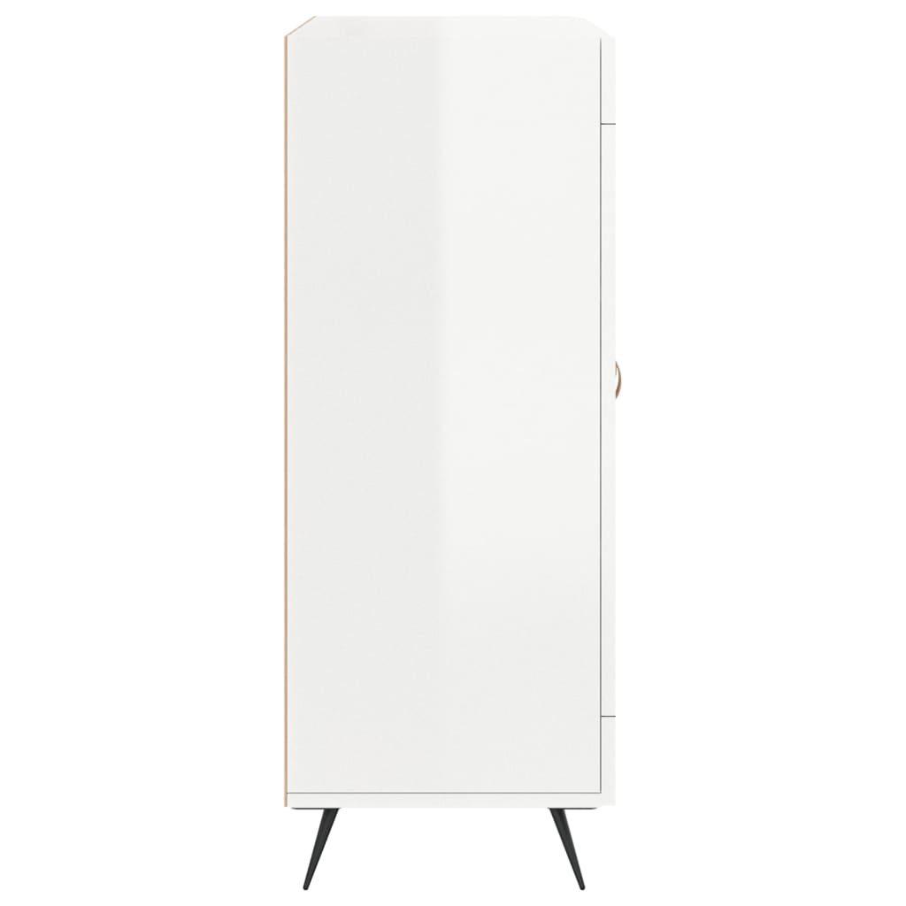 Sideboard High Gloss White 69.5x34x90 cm Engineered Wood