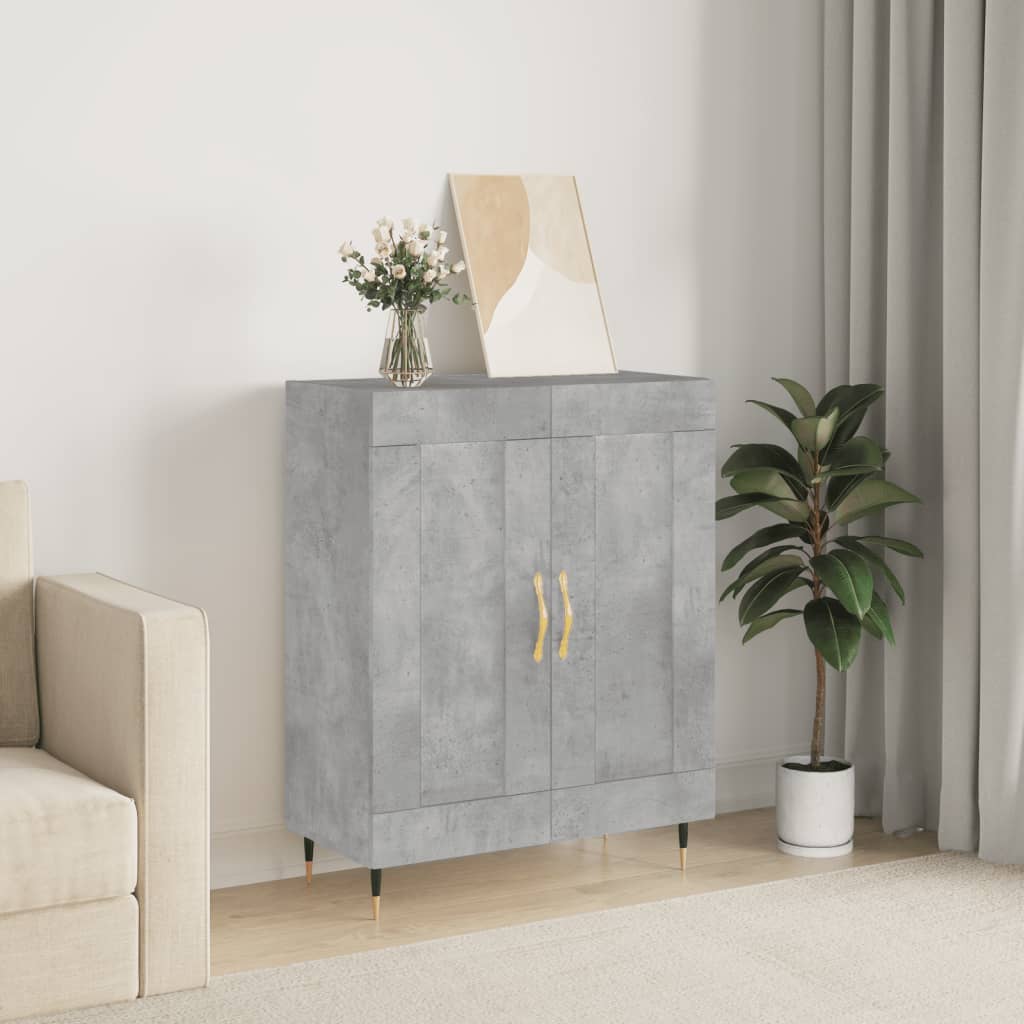 Sideboard Concrete Grey 69.5x34x90 cm Engineered Wood