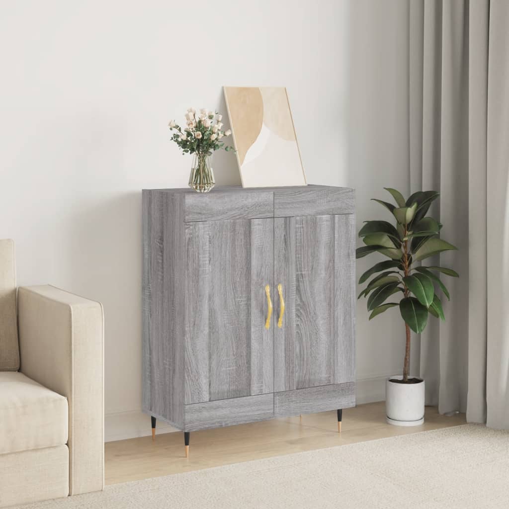 Sideboard Grey Sonoma 69.5x34x90 cm Engineered Wood