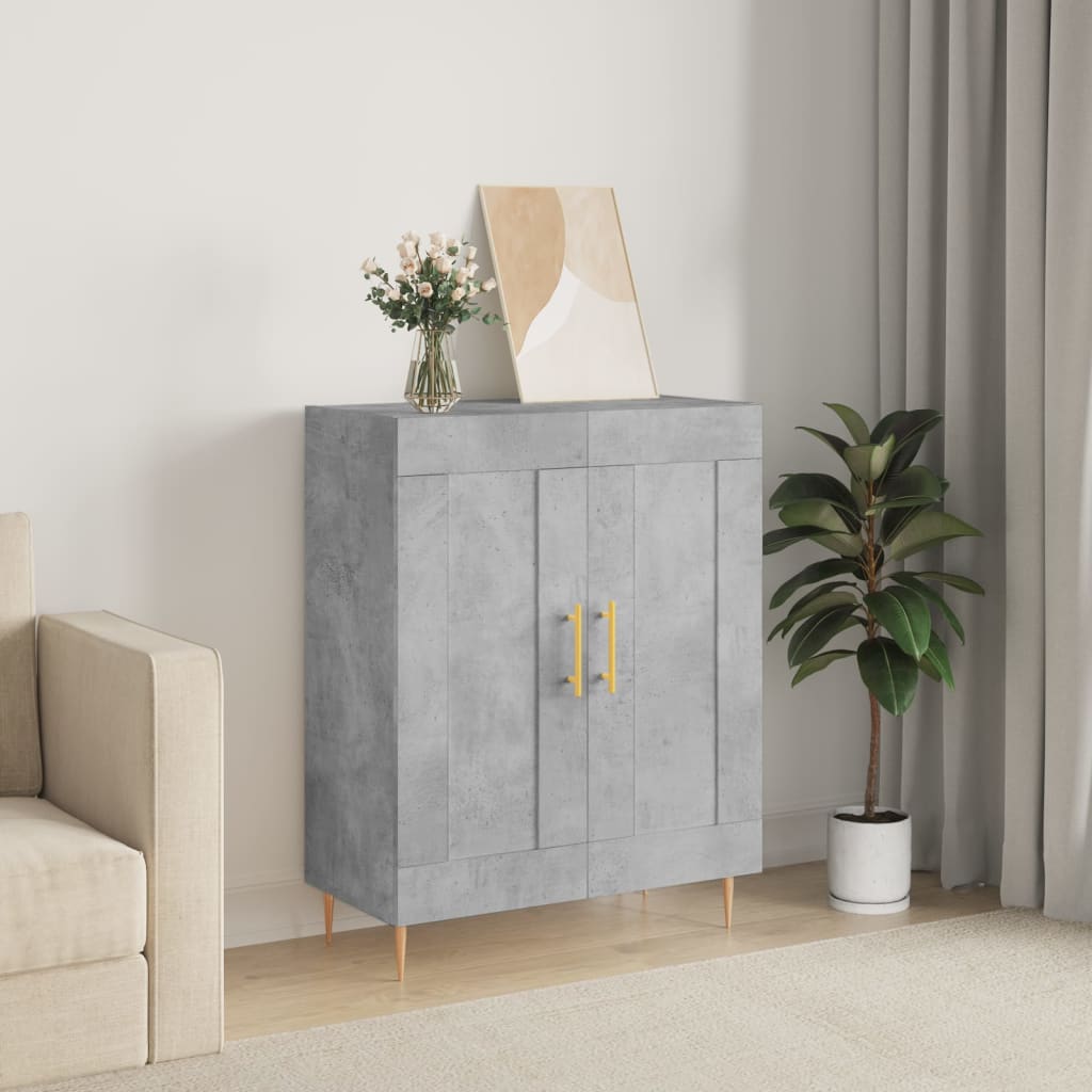Sideboard Concrete Grey 69.5x34x90 cm Engineered Wood
