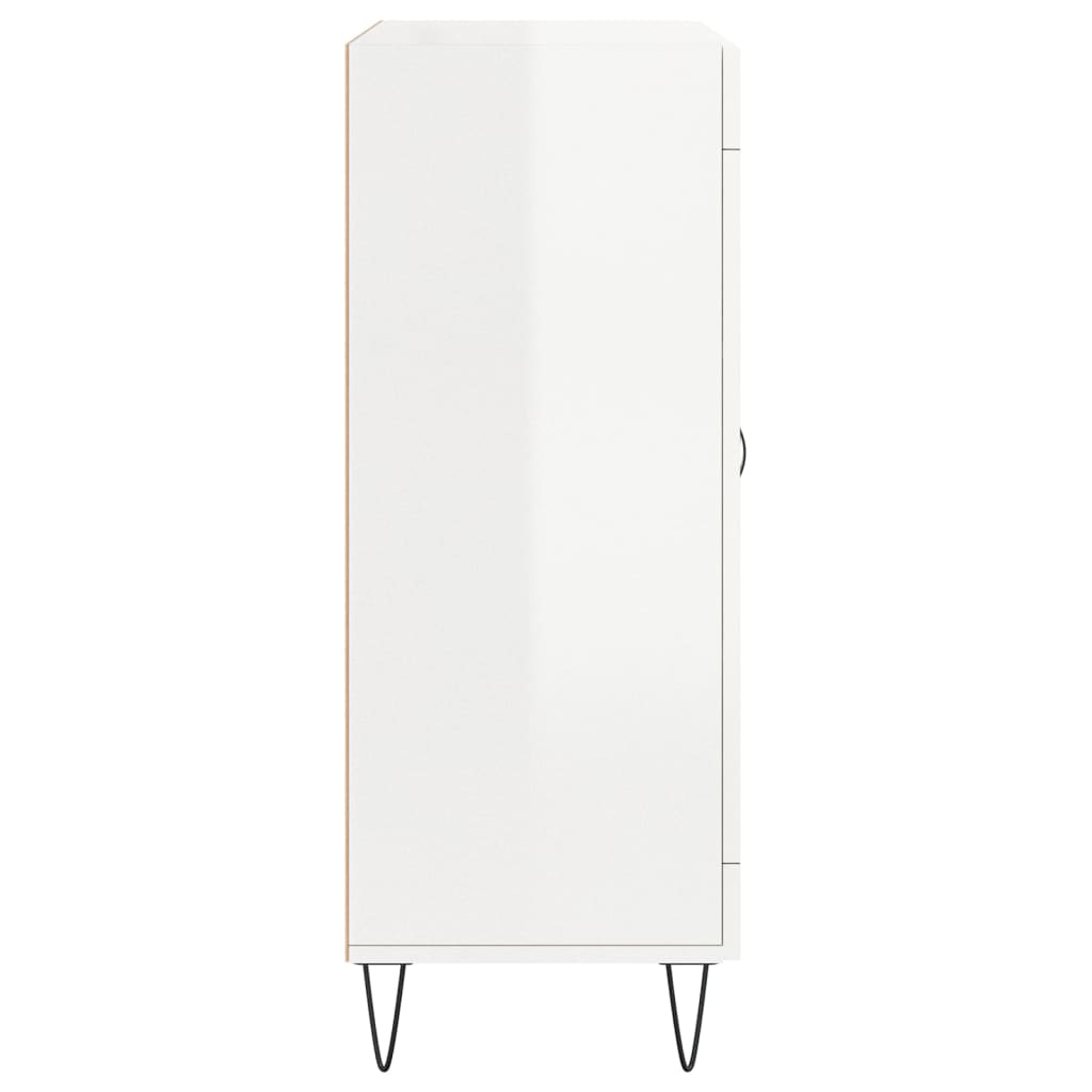 Sideboard High Gloss White 69.5x34x90 cm Engineered Wood
