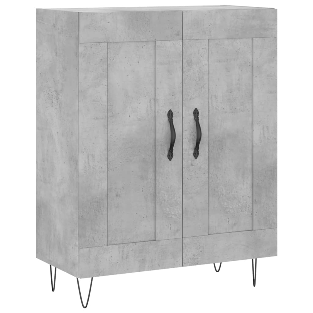Sideboard Concrete Grey 69.5x34x90 cm Engineered Wood