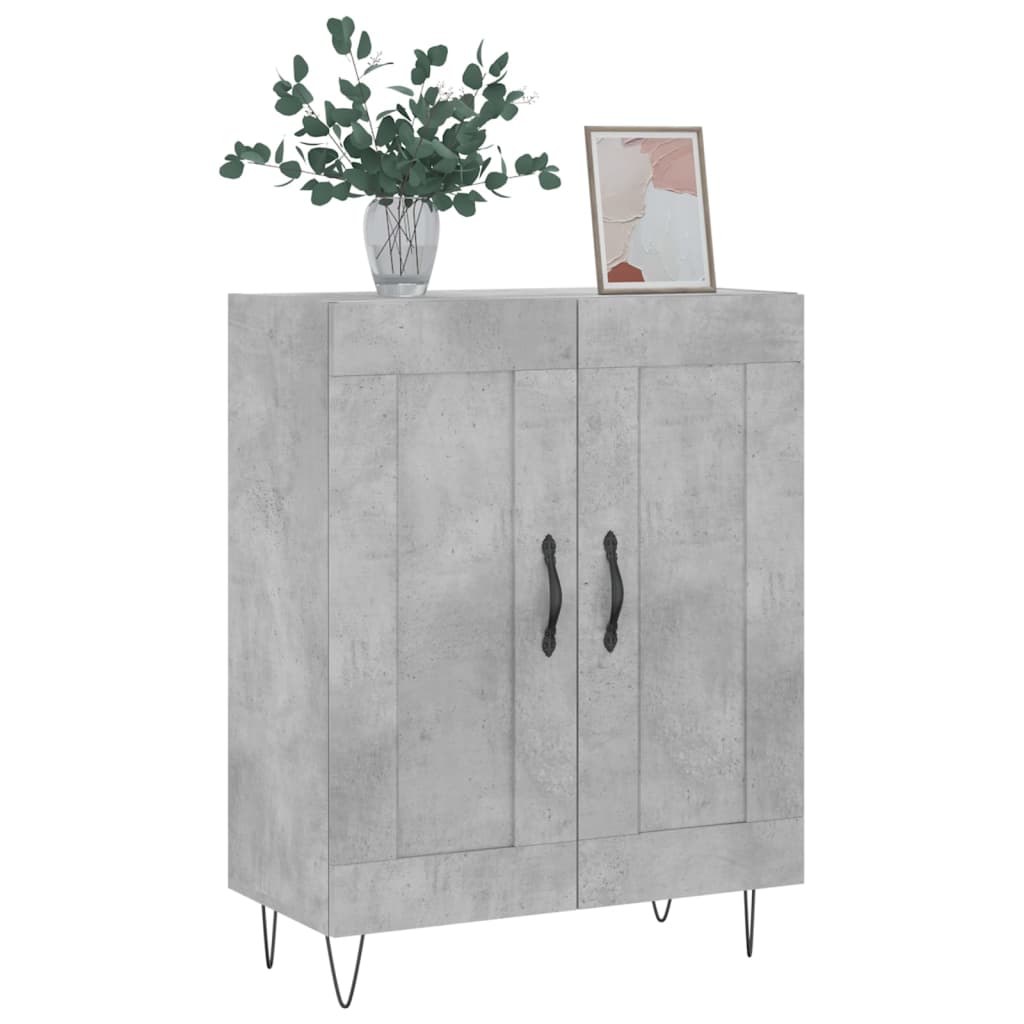 Sideboard Concrete Grey 69.5x34x90 cm Engineered Wood