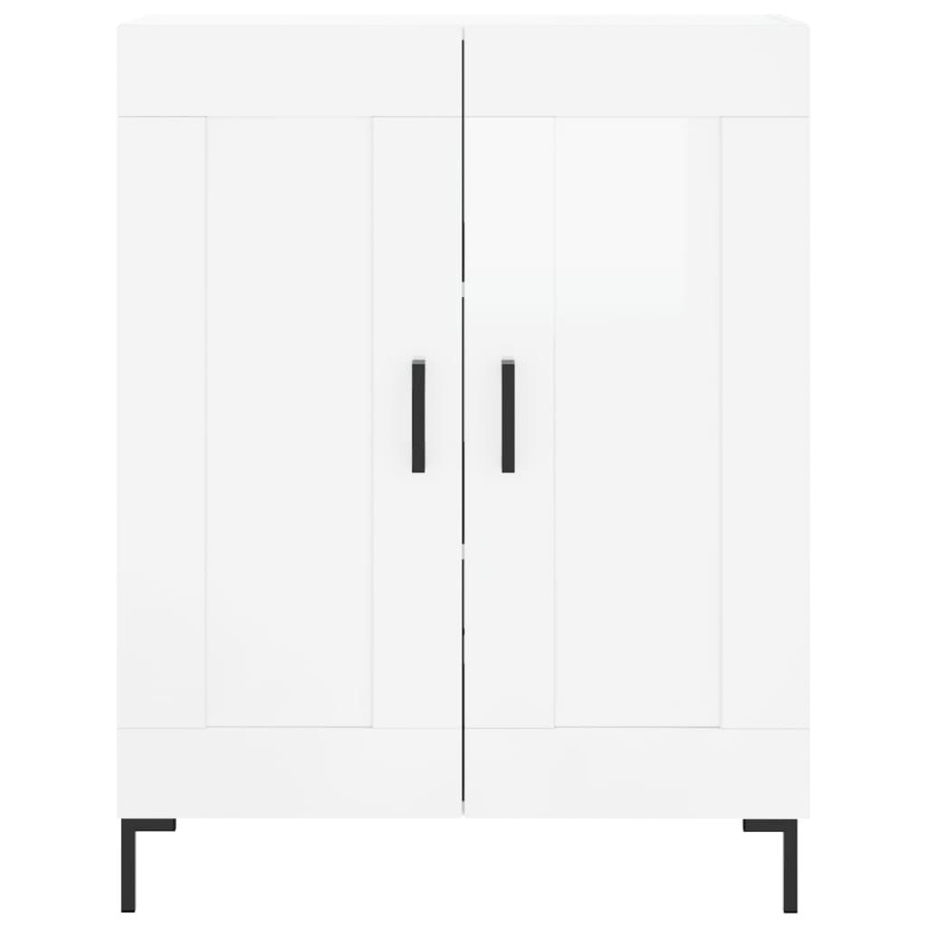 Sideboard High Gloss White 69.5x34x90 cm Engineered Wood