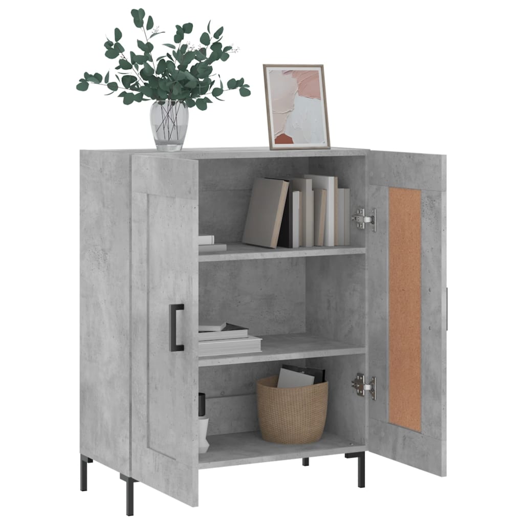 Sideboard Concrete Grey 69.5x34x90 cm Engineered Wood