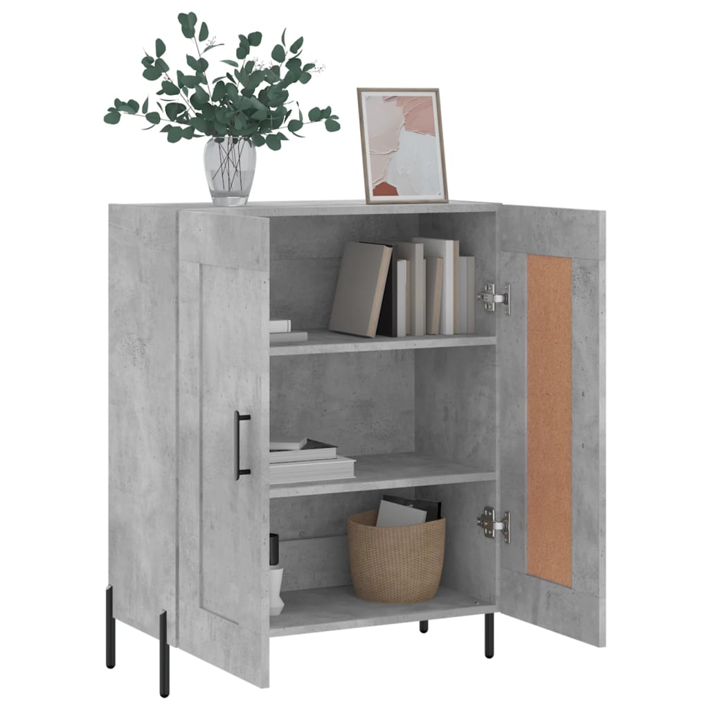 Sideboard Concrete Grey 69.5x34x90 cm Engineered Wood