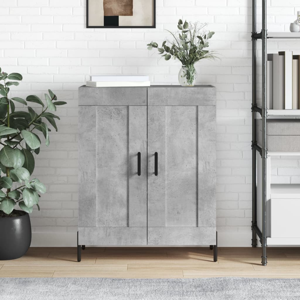 Sideboard Concrete Grey 69.5x34x90 cm Engineered Wood