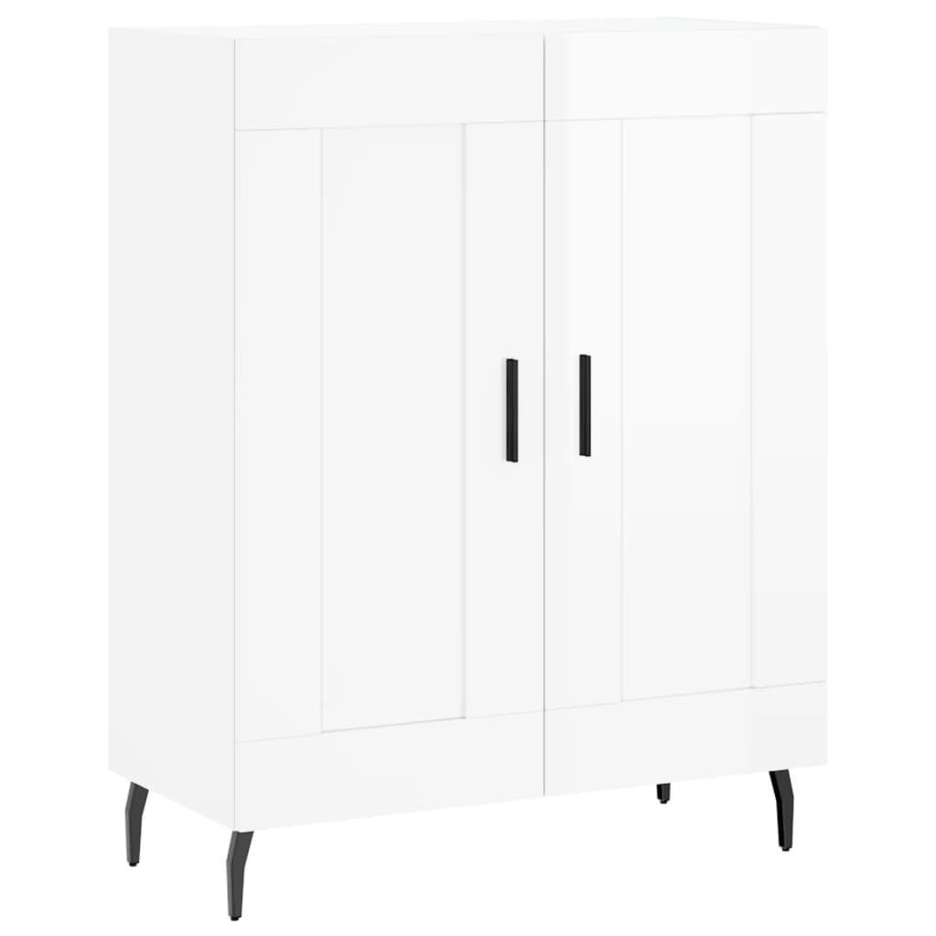 Sideboard High Gloss White 69.5x34x90 cm Engineered Wood