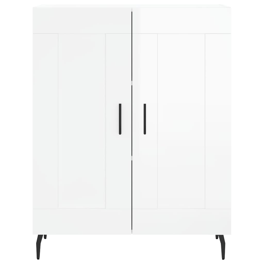 Sideboard High Gloss White 69.5x34x90 cm Engineered Wood