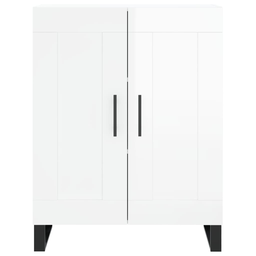 Sideboard High Gloss White 69.5x34x90 cm Engineered Wood