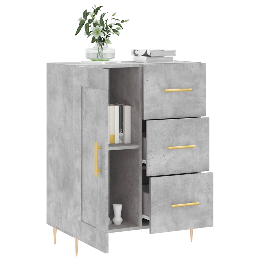 Sideboard Concrete Grey 69.5x34x90 cm Engineered Wood