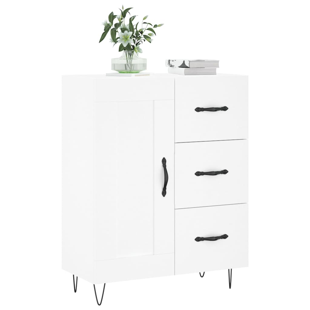 Sideboard White 69.5x34x90 cm Engineered Wood