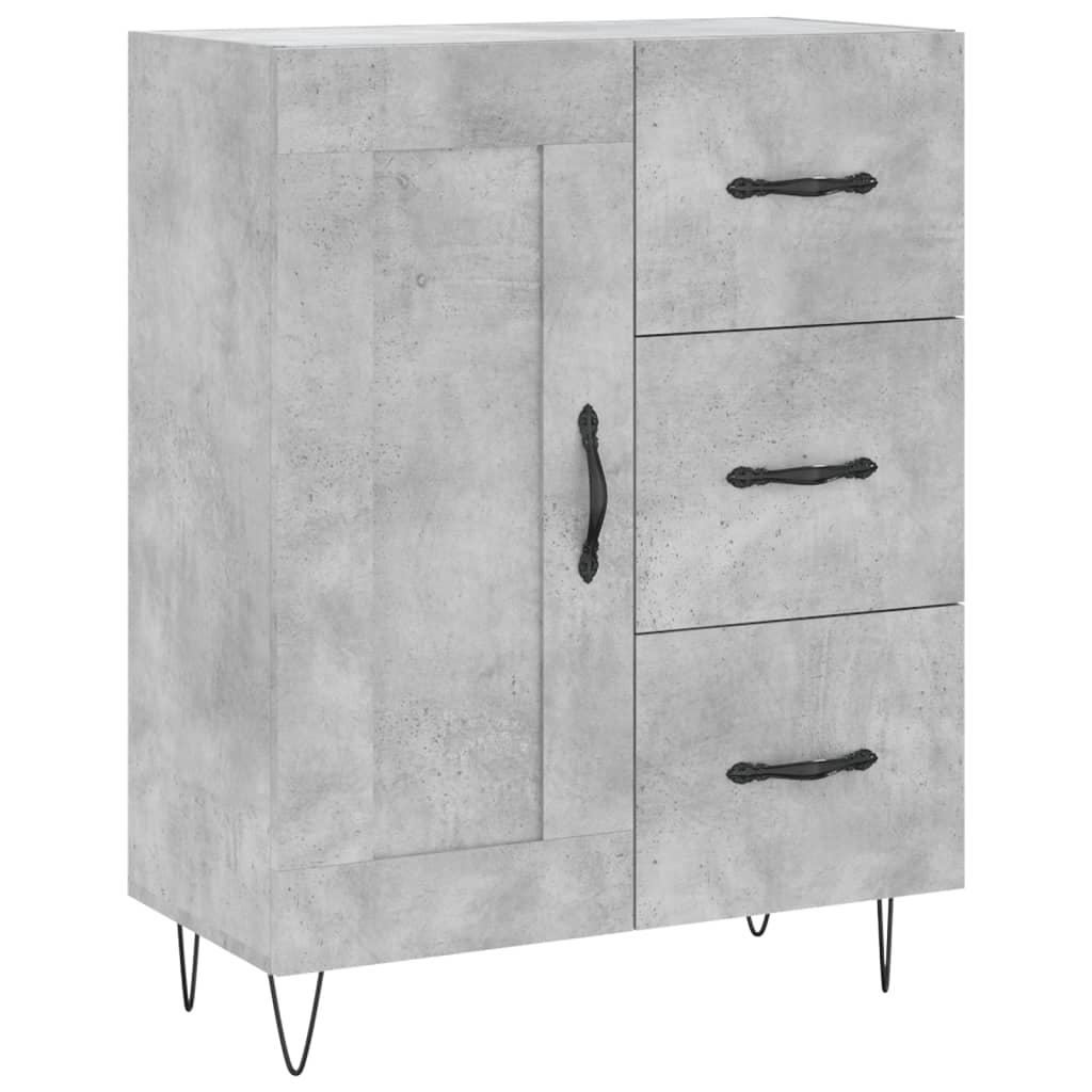 Sideboard Concrete Grey 69.5x34x90 cm Engineered Wood