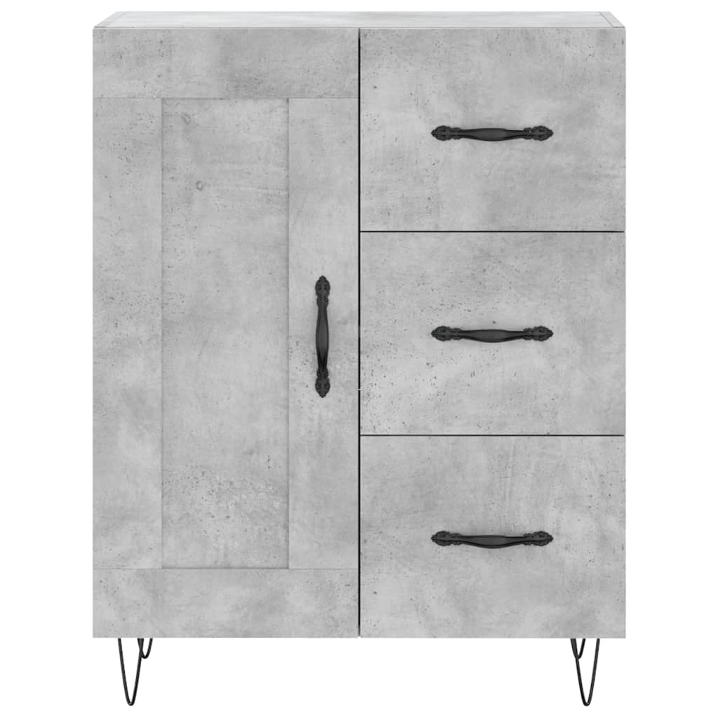 Sideboard Concrete Grey 69.5x34x90 cm Engineered Wood