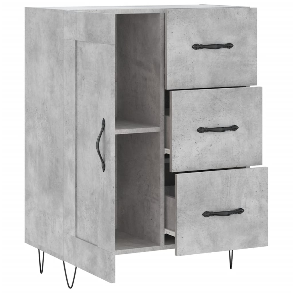 Sideboard Concrete Grey 69.5x34x90 cm Engineered Wood