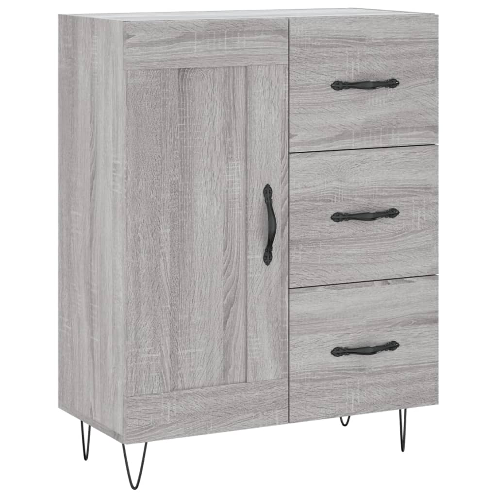 Sideboard Grey Sonoma 69.5x34x90 cm Engineered Wood
