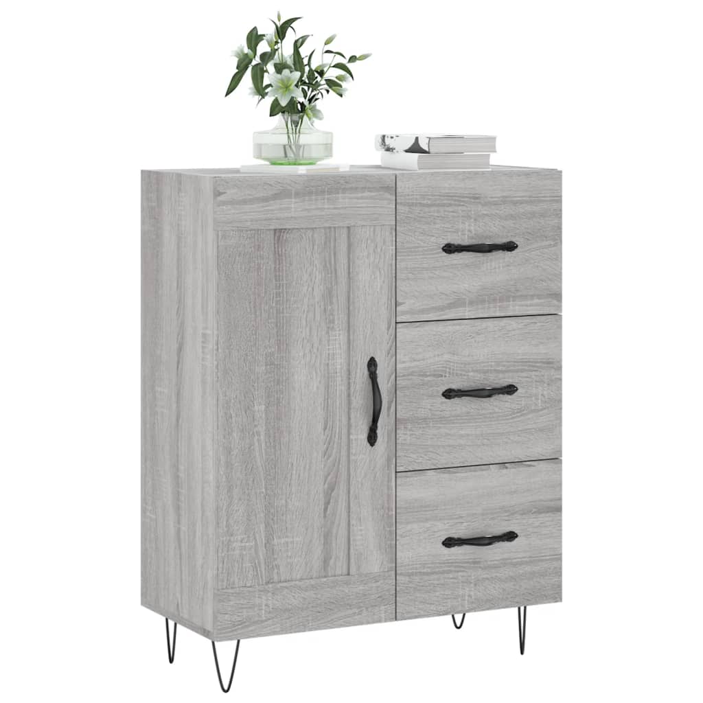 Sideboard Grey Sonoma 69.5x34x90 cm Engineered Wood