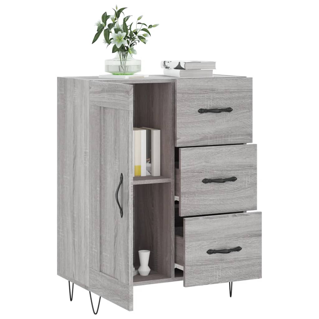 Sideboard Grey Sonoma 69.5x34x90 cm Engineered Wood