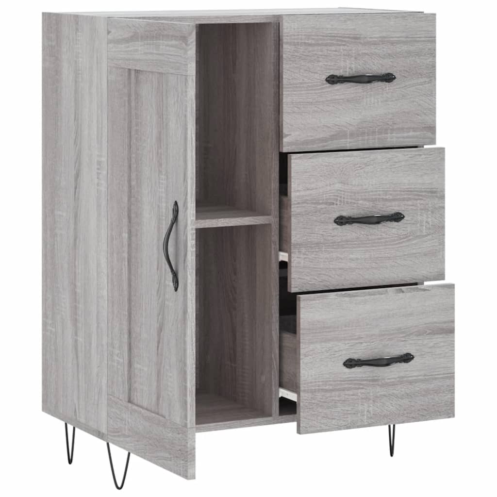 Sideboard Grey Sonoma 69.5x34x90 cm Engineered Wood