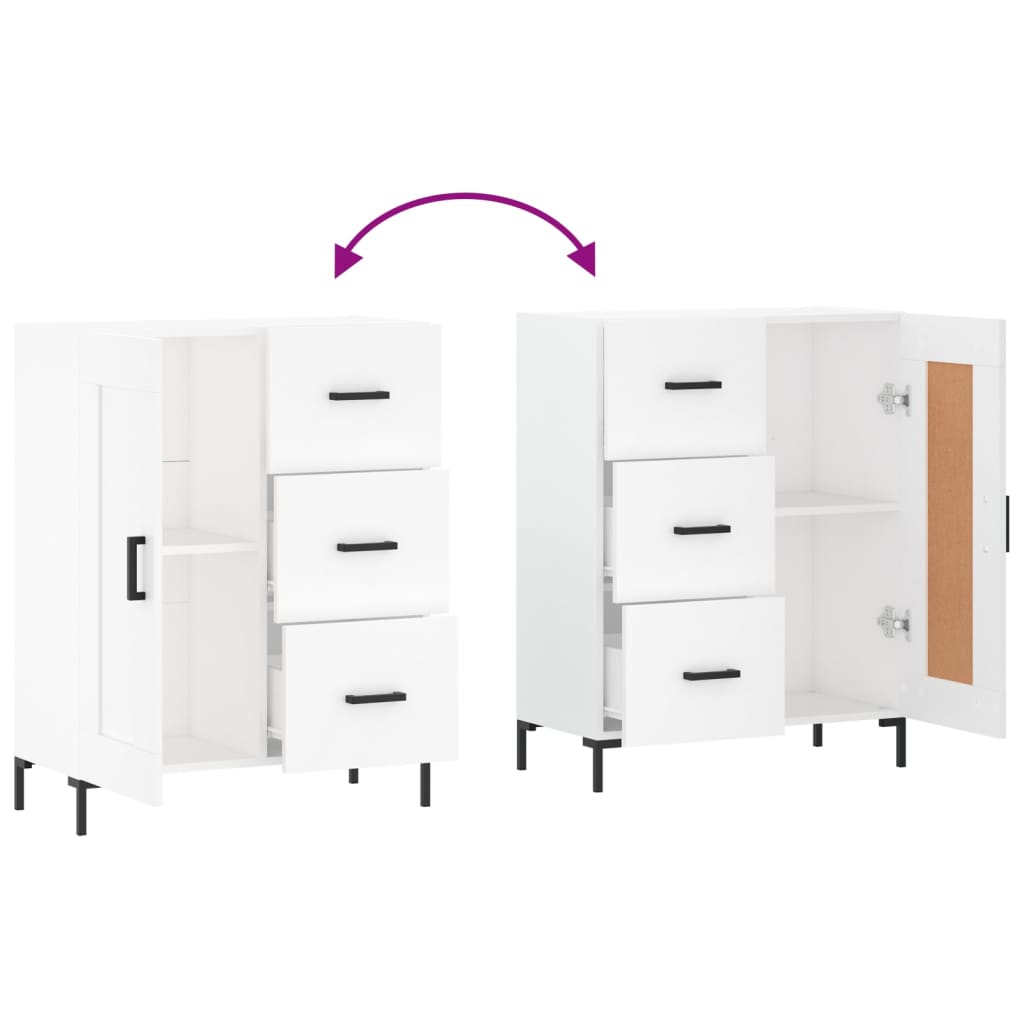 Sideboard White 69.5x34x90 cm Engineered Wood